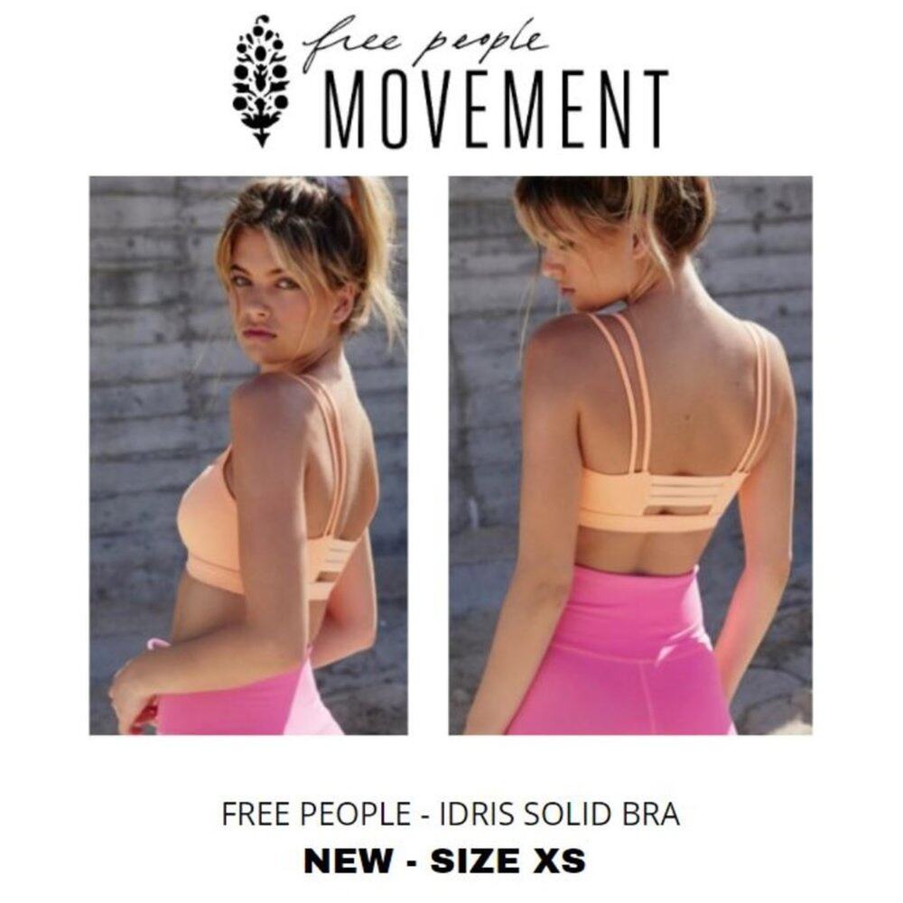 FREE PEOPLE MOVEMENT IDRIS SOLID BRA NWT XS SALMON
